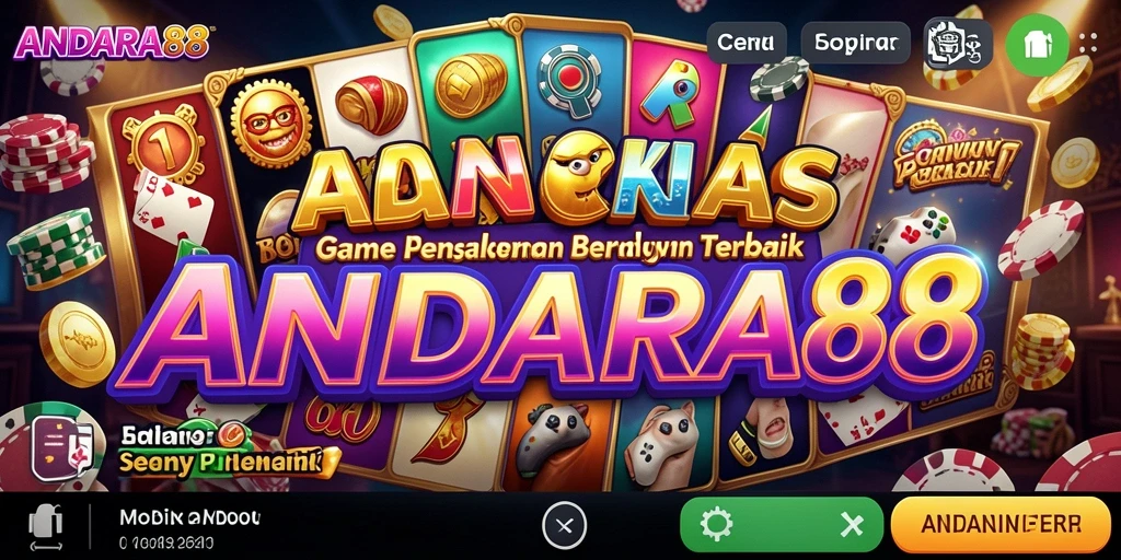Screenshot gameplay ANDARA88 yang menampilkan keseruan permainan kasino.