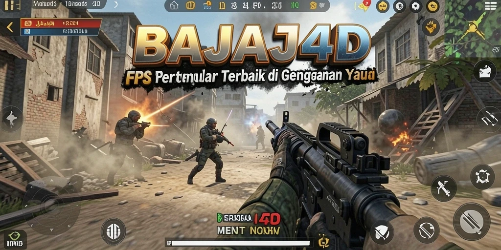 Screenshot gameplay BAJAJ4D menampilkan pertarungan intens di medan perang.