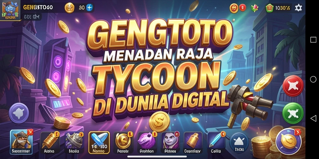 Screenshot utama GENGTOTO menampilkan gameplay seru pengelolaan bisnis.