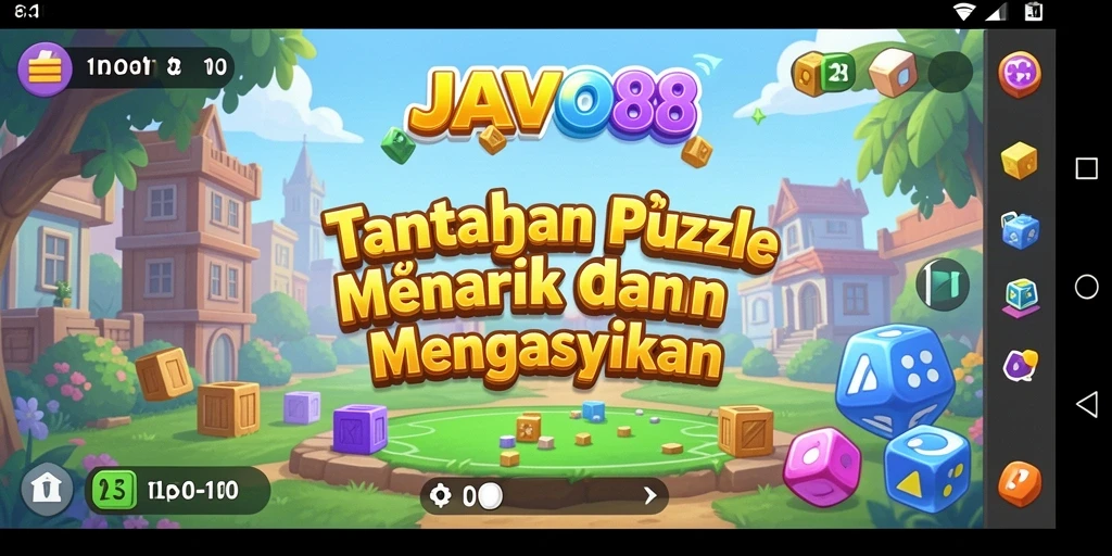 Screenshot utama JAVO88 menampilkan gameplay puzzle yang menarik.