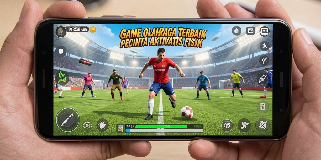 Tangkapan layar gameplay seru dari KRISNA96 yang menampilkan aksi olahraga.