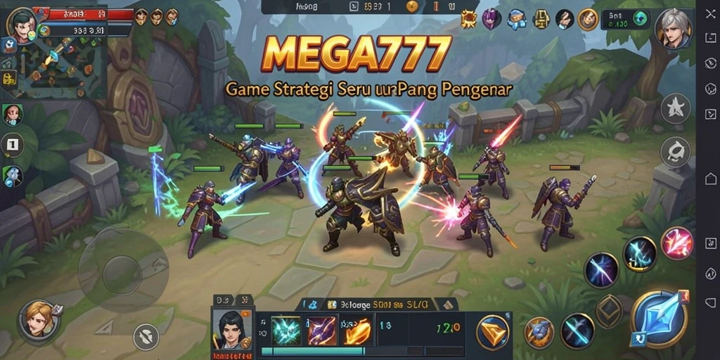 Screenshot utama MEGA777 menampilkan strategi seru dalam gameplay SLG.