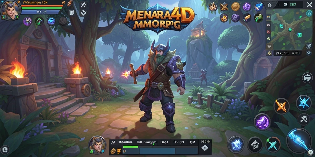 Tampilan gameplay seru dalam MENARA4D, petualangan MMORPG yang mendebarkan.