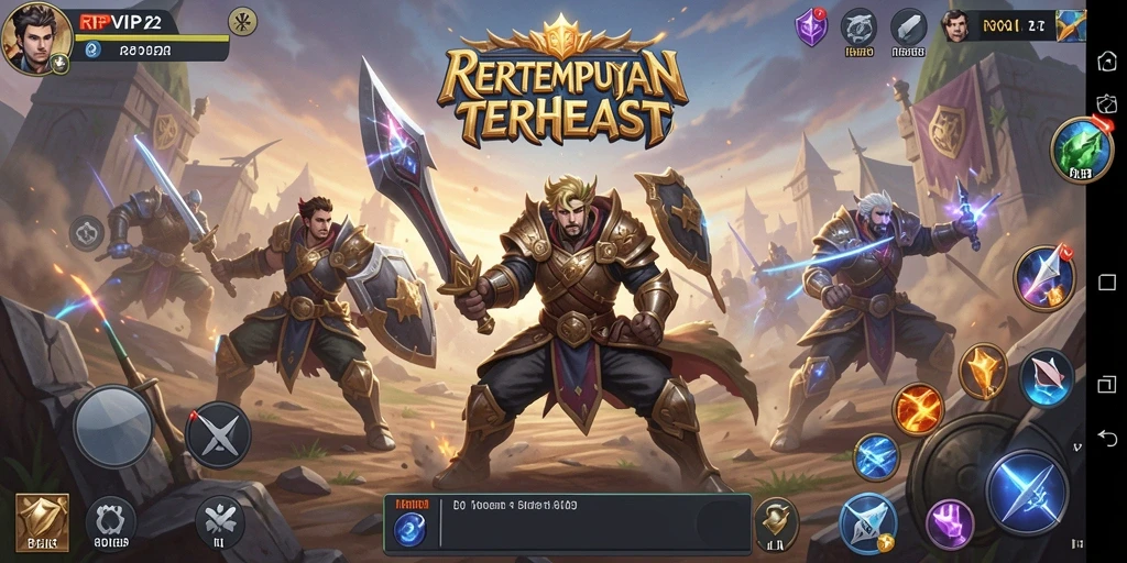 Tampilan gameplay <strong>RPVIP2</strong> saat pertempuran seru di arena Battle Royale.