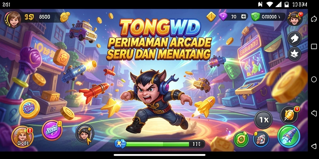Screenshot menunjukkan aksi seru dalam gameplay TONGWD.